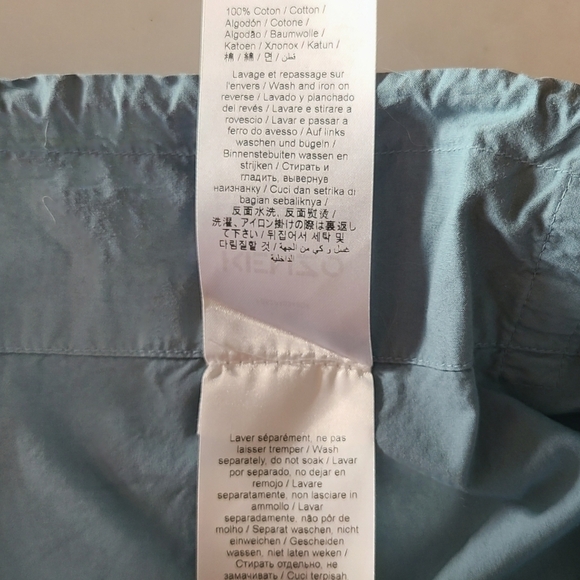 KENZO Belted Wide Leg Pants, Size 8, Blue, NWT - Picture 16 of 16